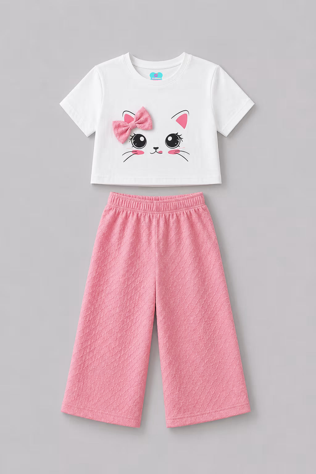 Kitty Bow Crop Co-ord Set