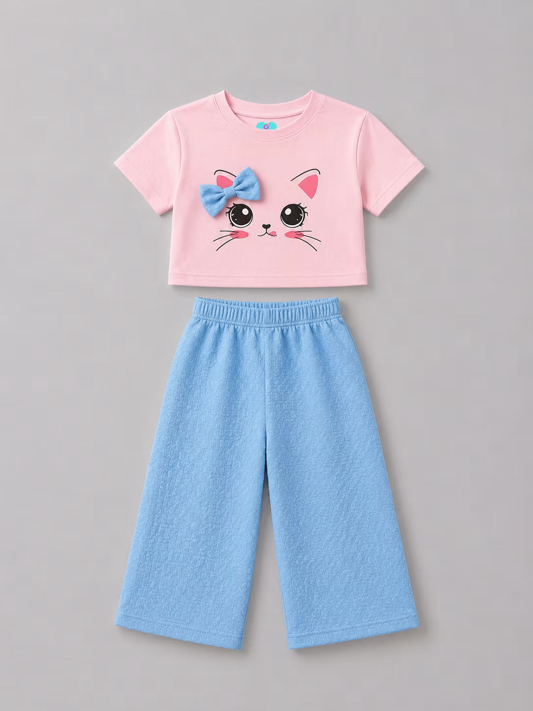 Kitty Bow Crop Co-ord Set