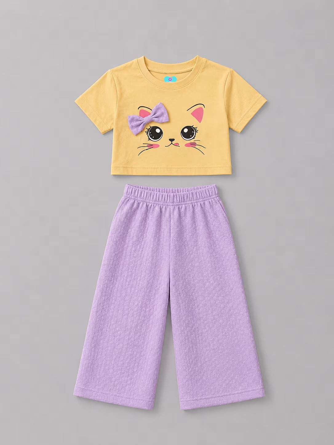 Kitty Bow Crop Co-ord Set