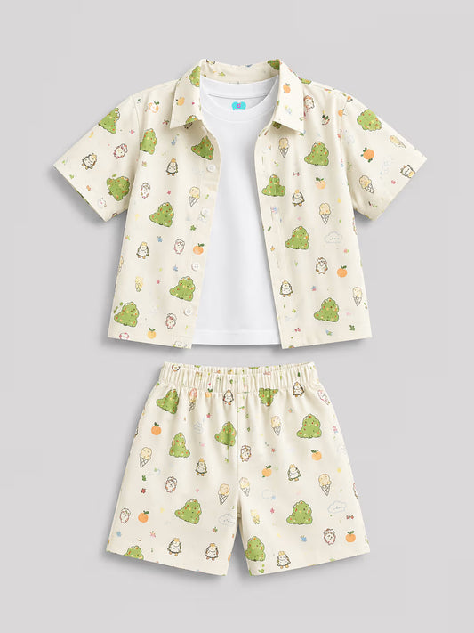 Happy Meadow Shirt & Shorts Set