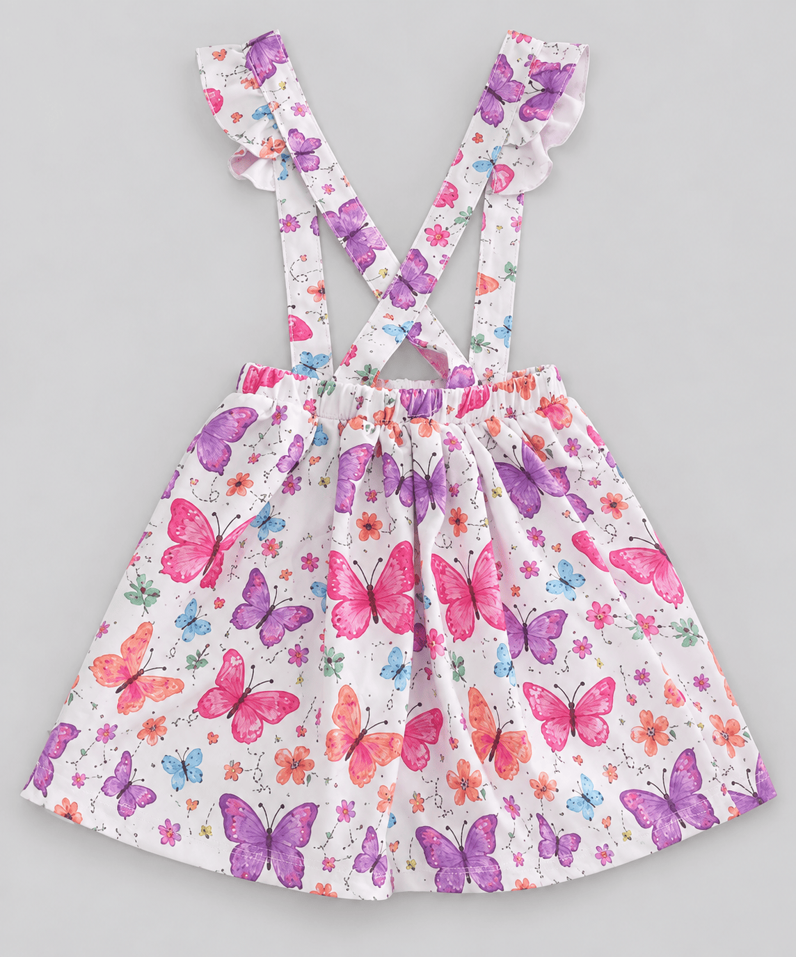 Floral Flutter Suspender Dress