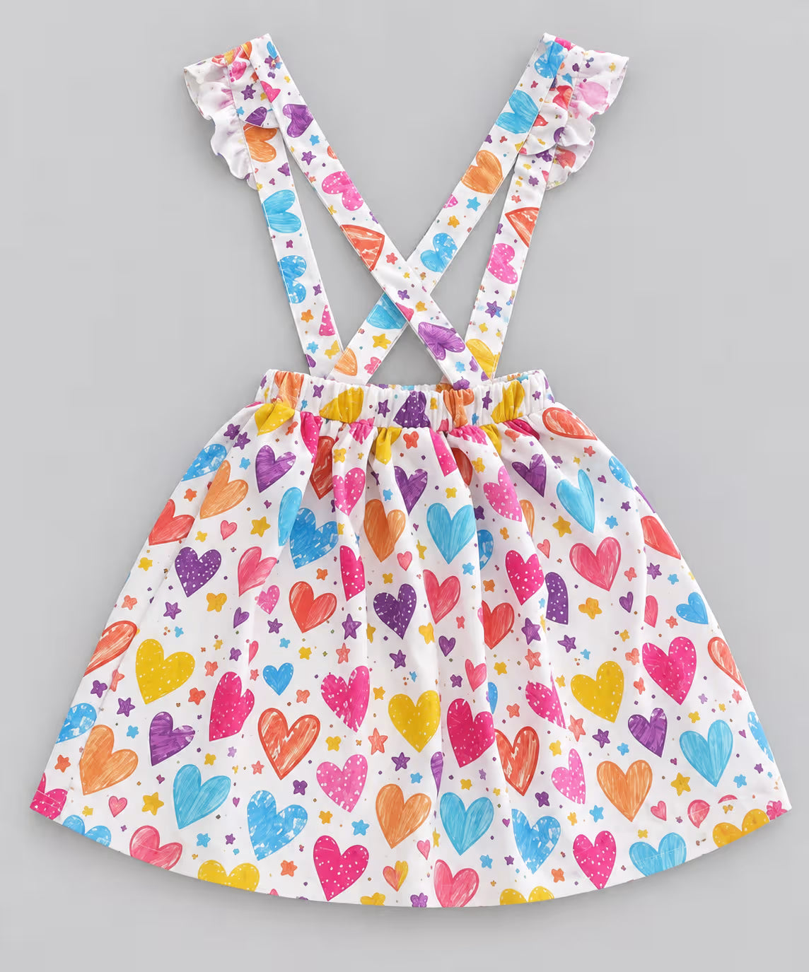 Rainbow Heart Suspender Dress