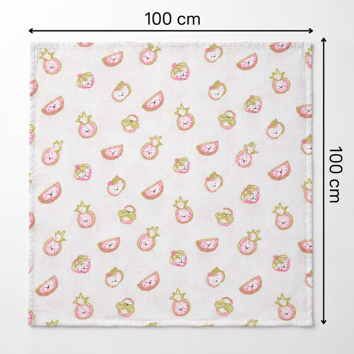 Pastel Fruit Party Baby Swaddle