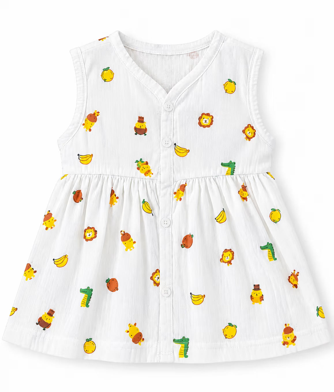 🌿 Jungle Friends Cotton Frock