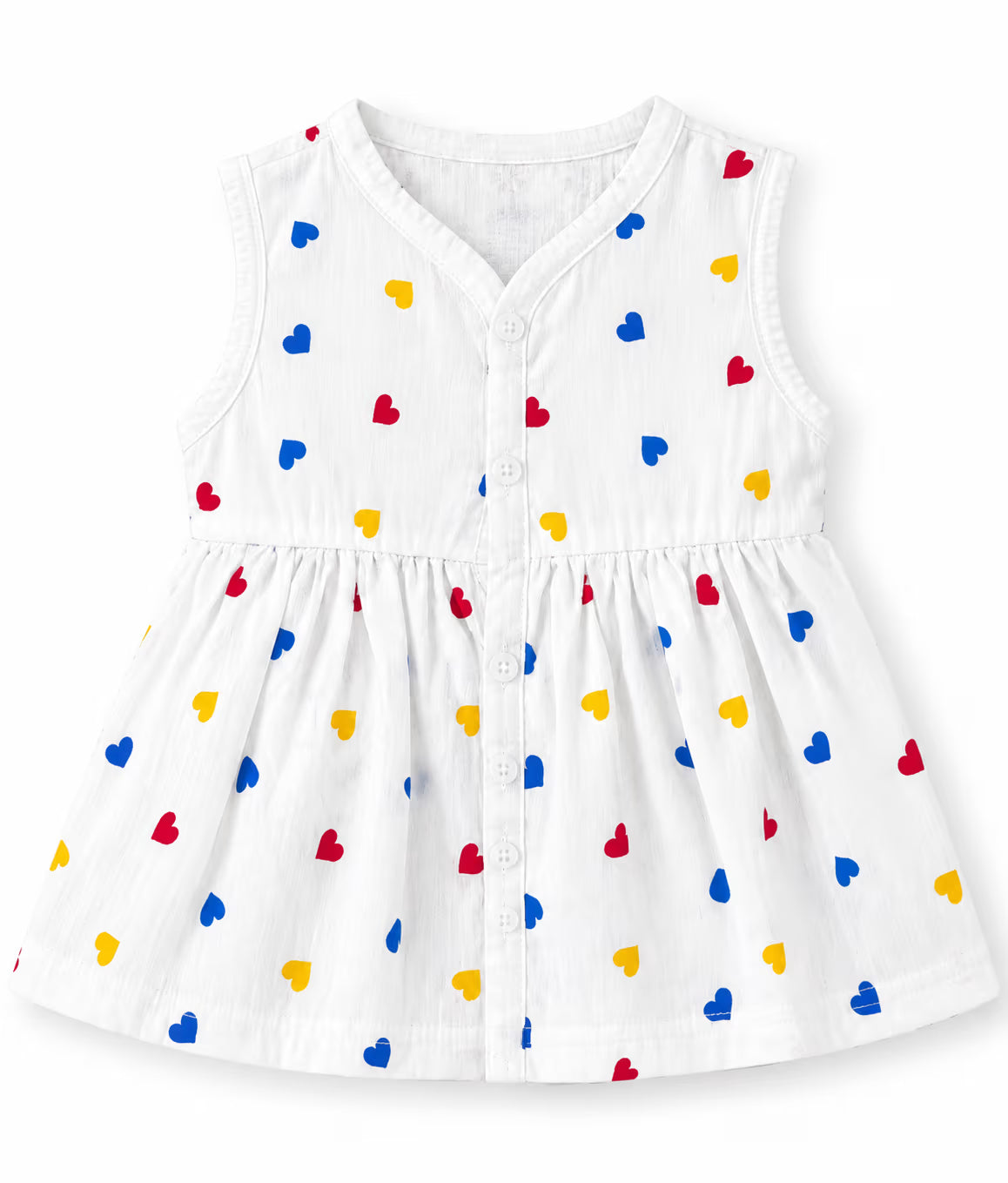Happy Hearts Baby Frock ❤️💙💛