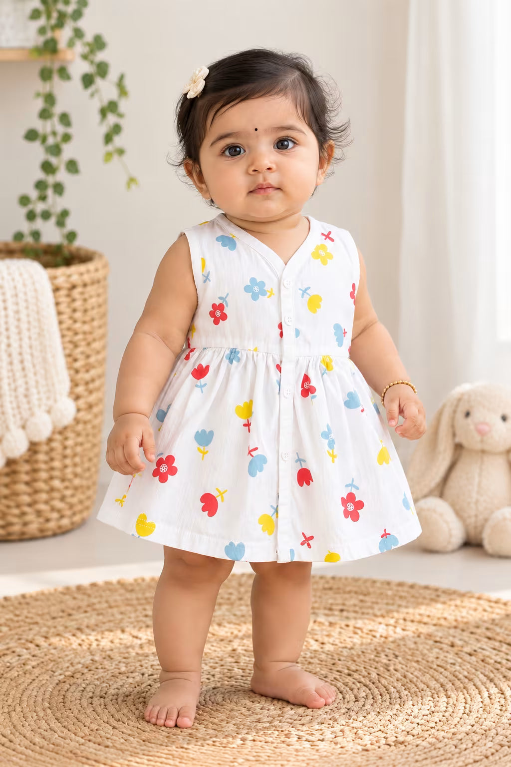 🌸 Colorful Blossom Frock