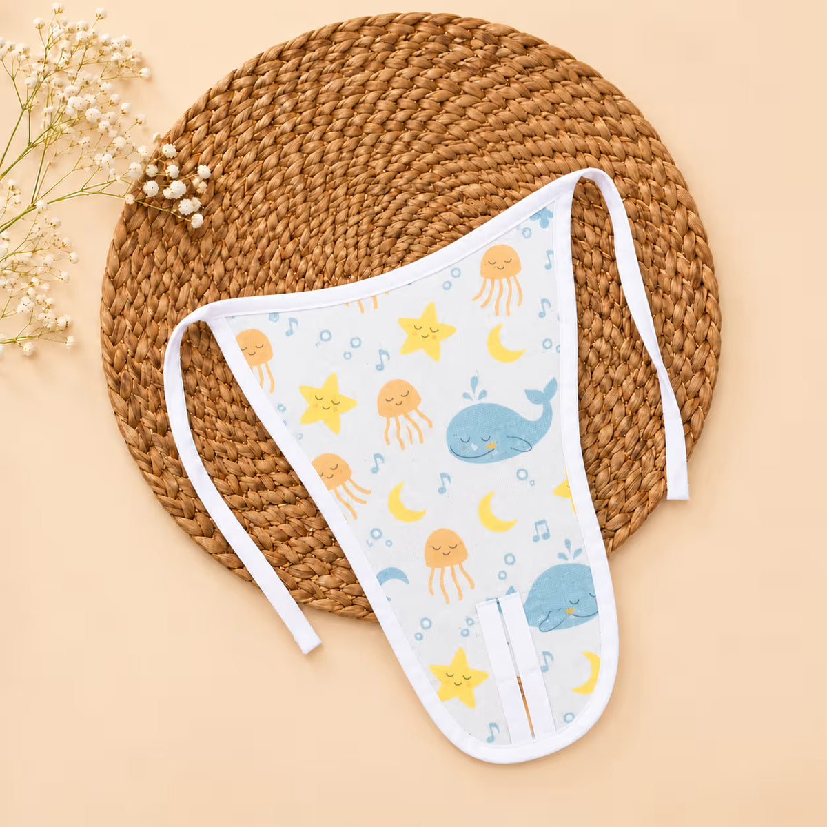 👶 Newborn Muslin Tie-Up Nappy Variety Combo – Pack of 5