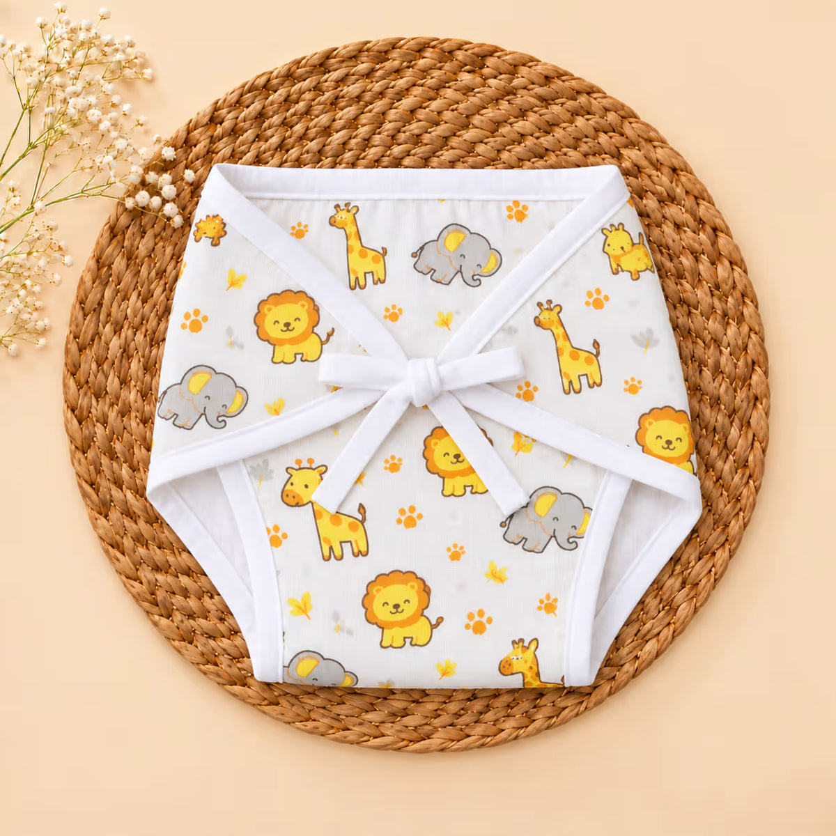 👶 Newborn Muslin Jabla with Nappy Set