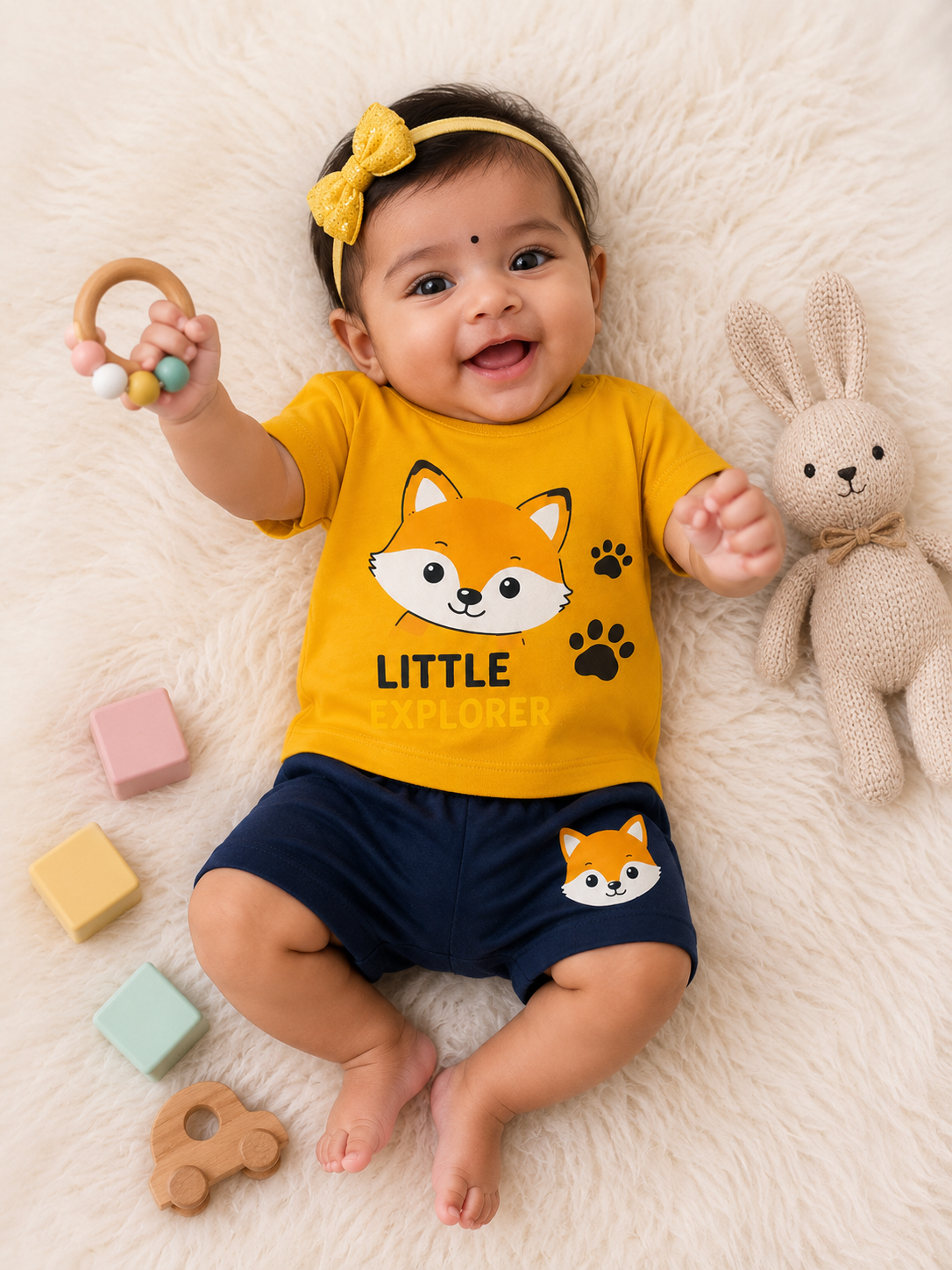 Little Fox Explorer T-Shirt & Shorts Co-ord Set