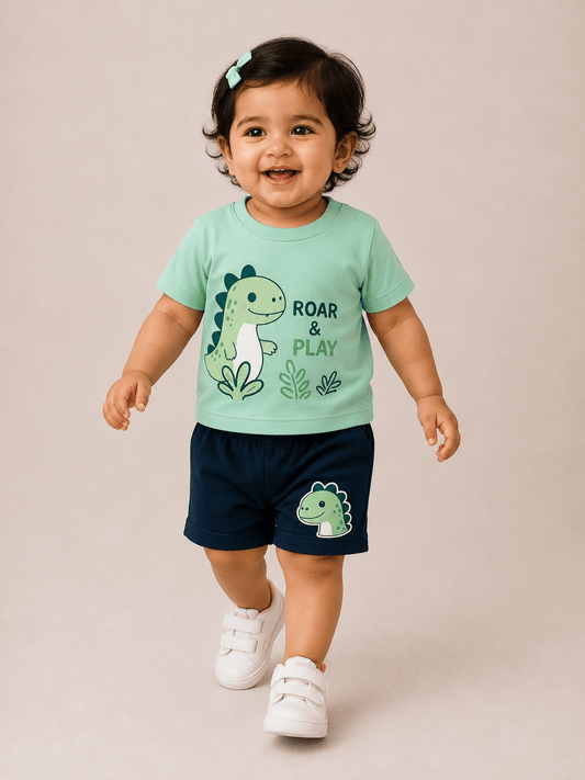 Dino Roar & Play T-Shirt & Shorts Co-ord Set