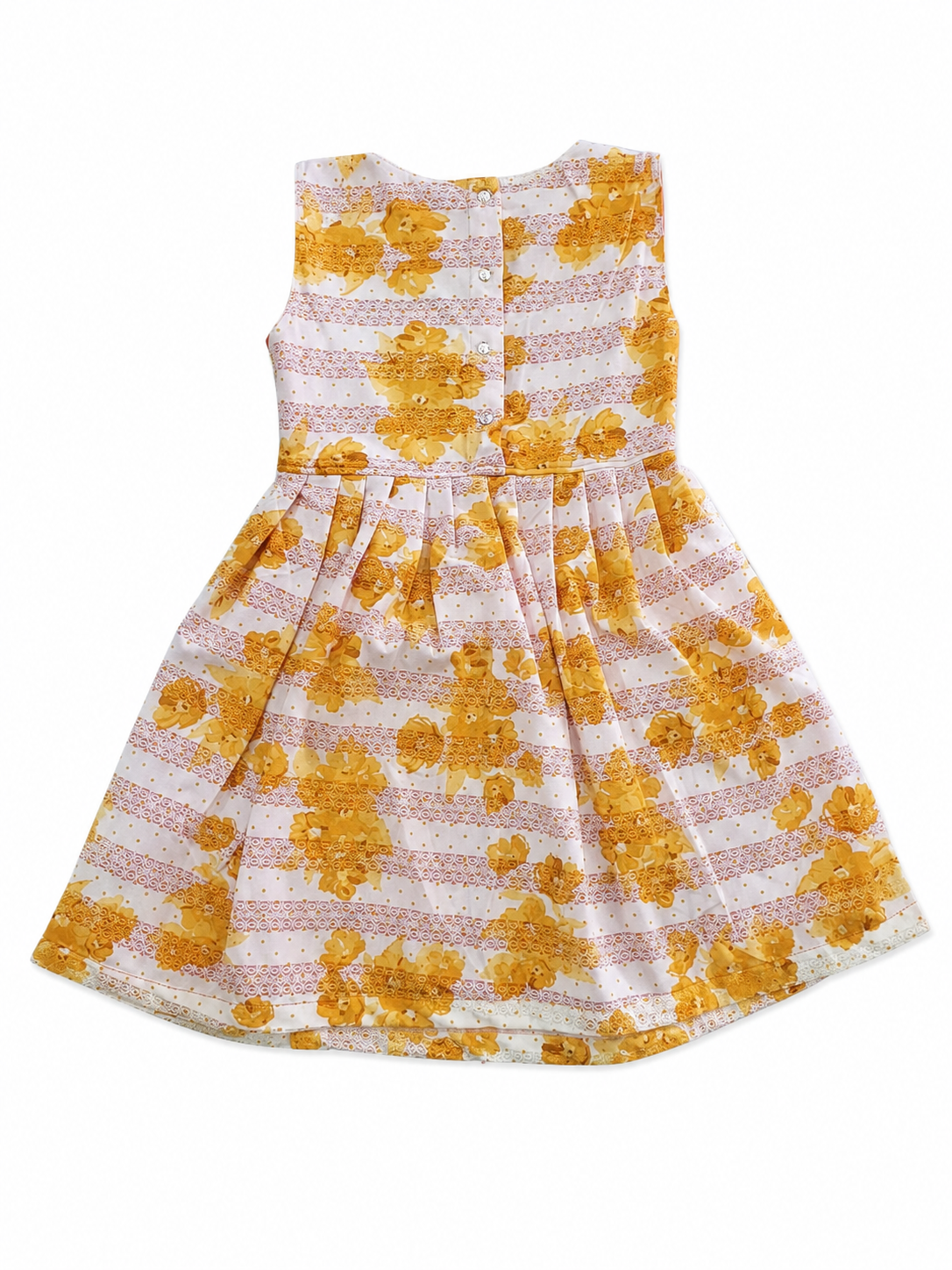 Golden Blossom Twirl Dress