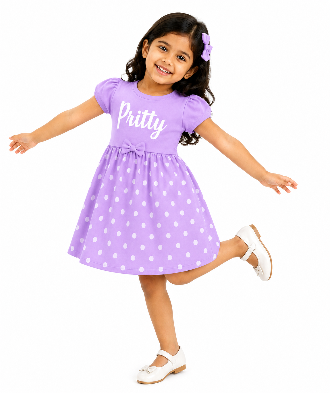Pretty Purple Polka Charm Dress (Copy)