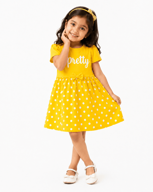 Pretty Sunshine Polka Dot Dress