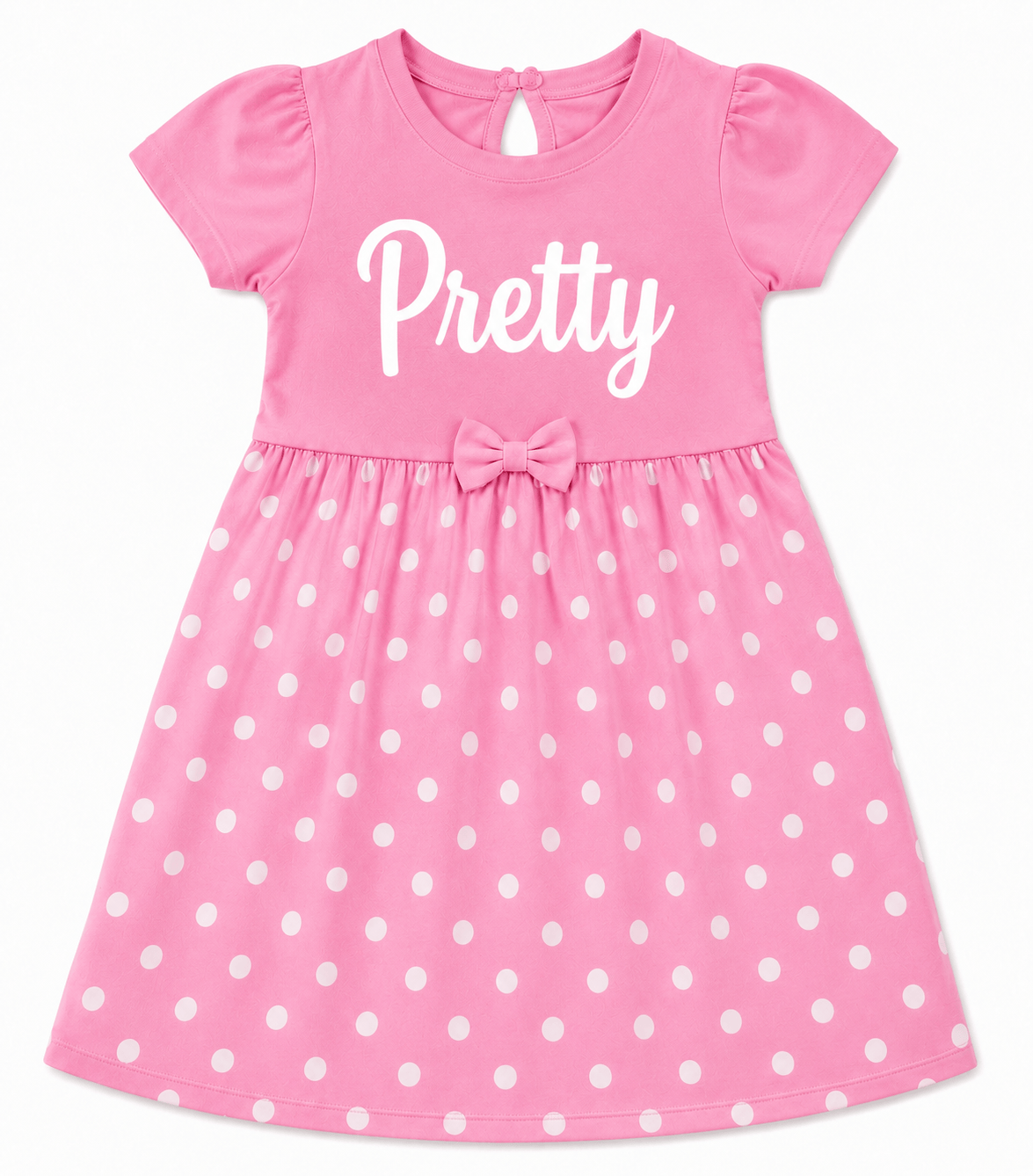 Pretty Pink Polka Bow Dress