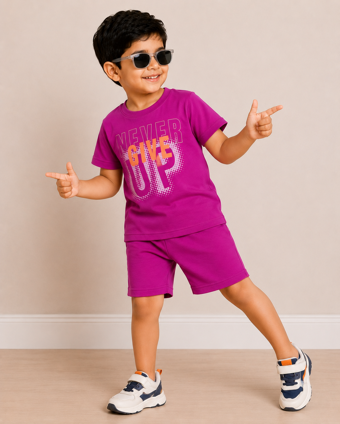 Magenta Never Give Up Co-ord Set