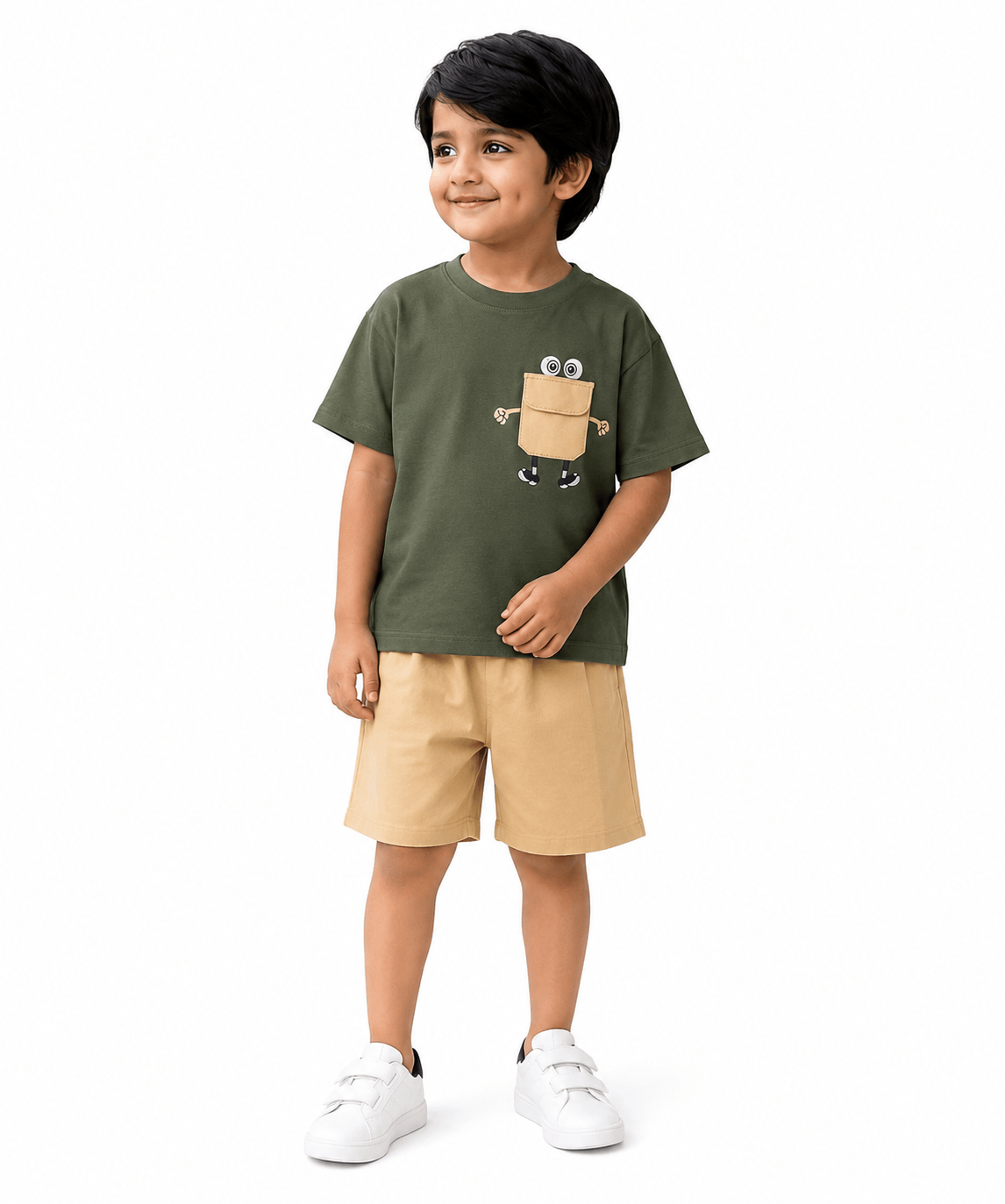 Peek-a-Boo Pocket T-Shirt & Shorts Set