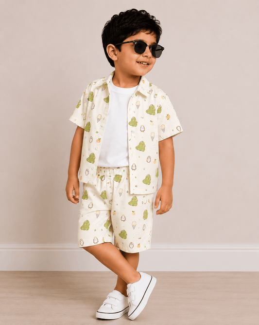 Happy Meadow Shirt & Shorts Set