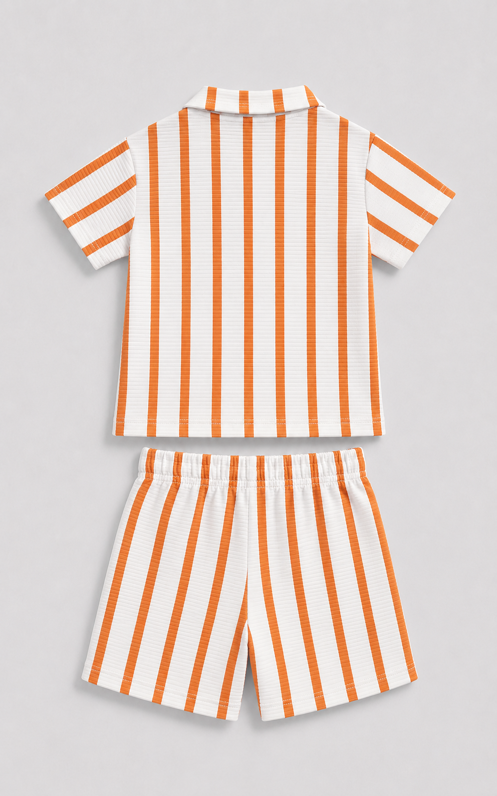 Sunset Stripe Kids Shirt & Shorts Co-Ord Set 🧡