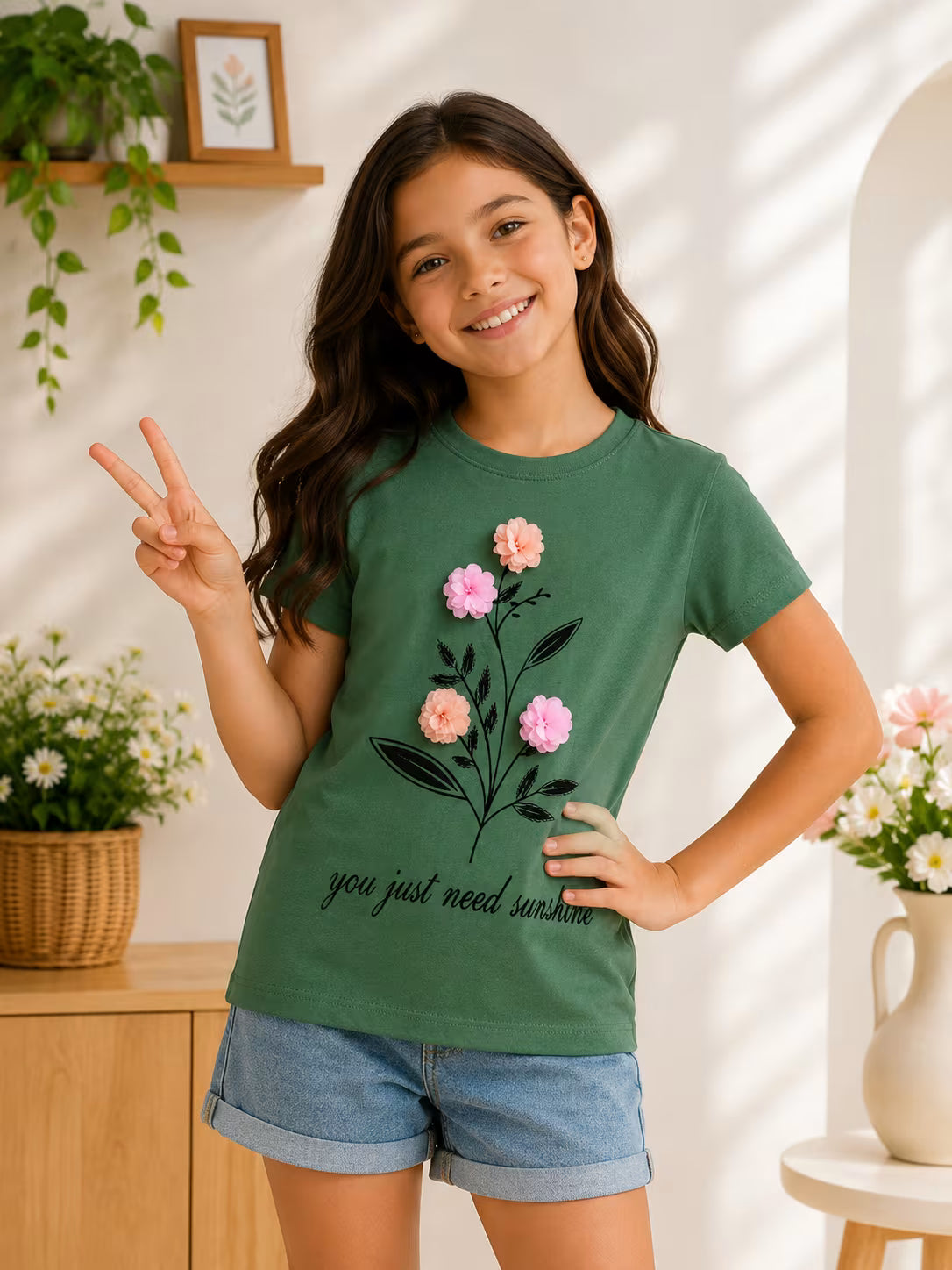 Sunshine Bloom Girls Tee