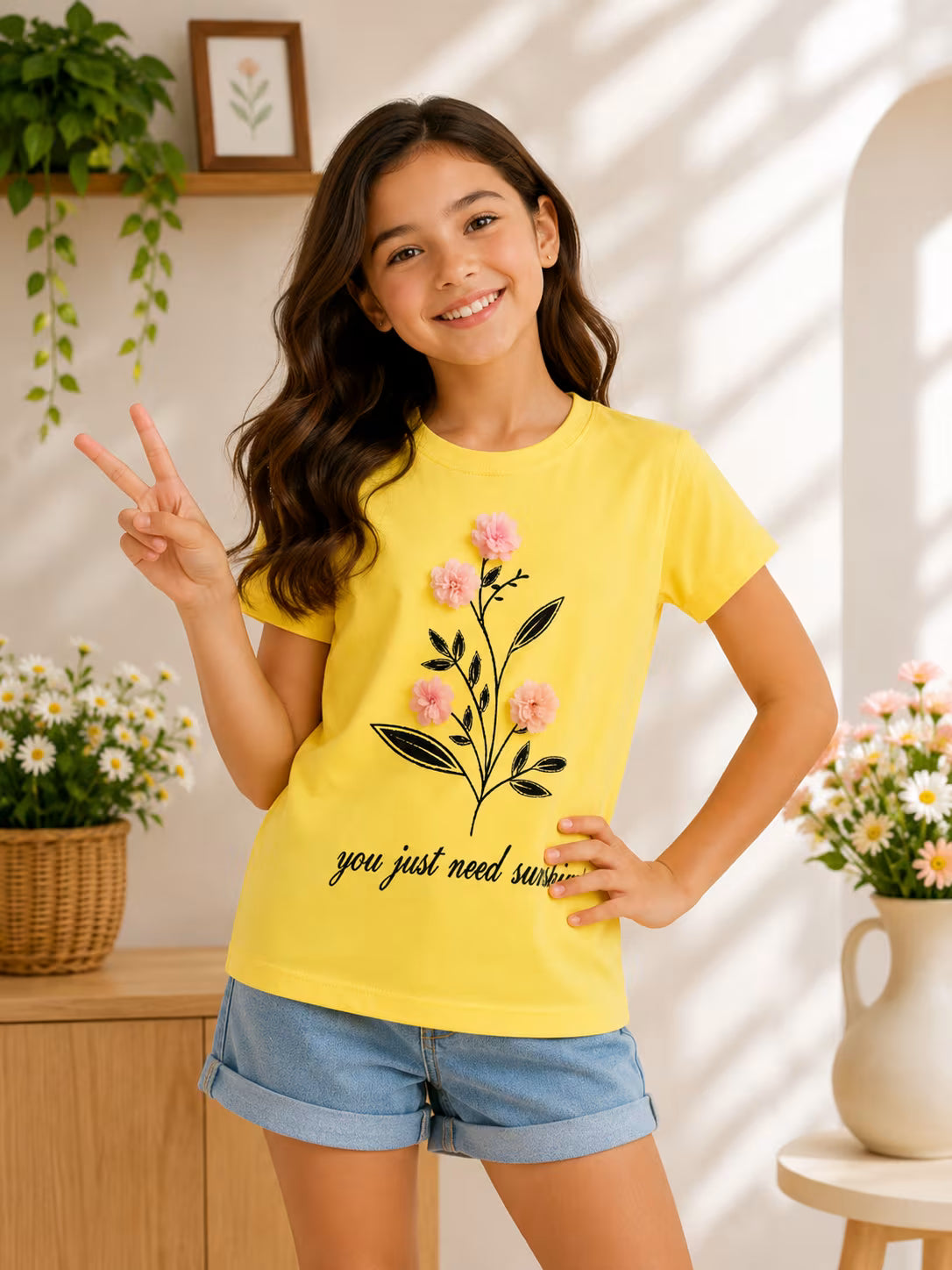 Sunshine Bloom Girls Tee