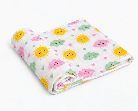 ☀️ Sunny Clouds Baby Swaddle