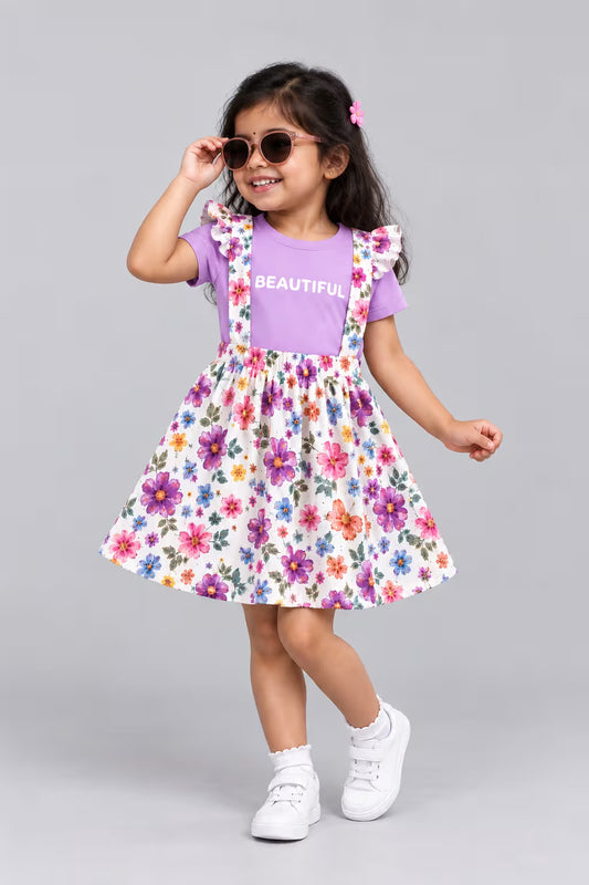 🌸 Floral Bloom Suspender Dress