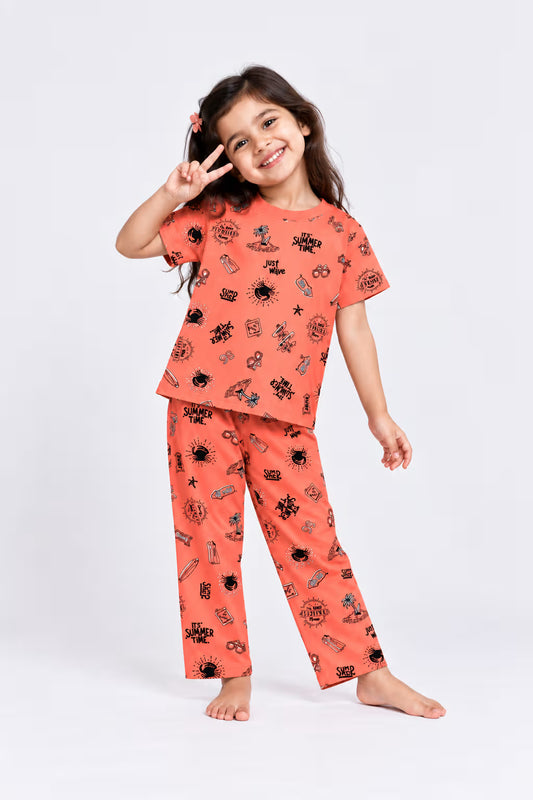 Summer Holiday Kids Night Suit