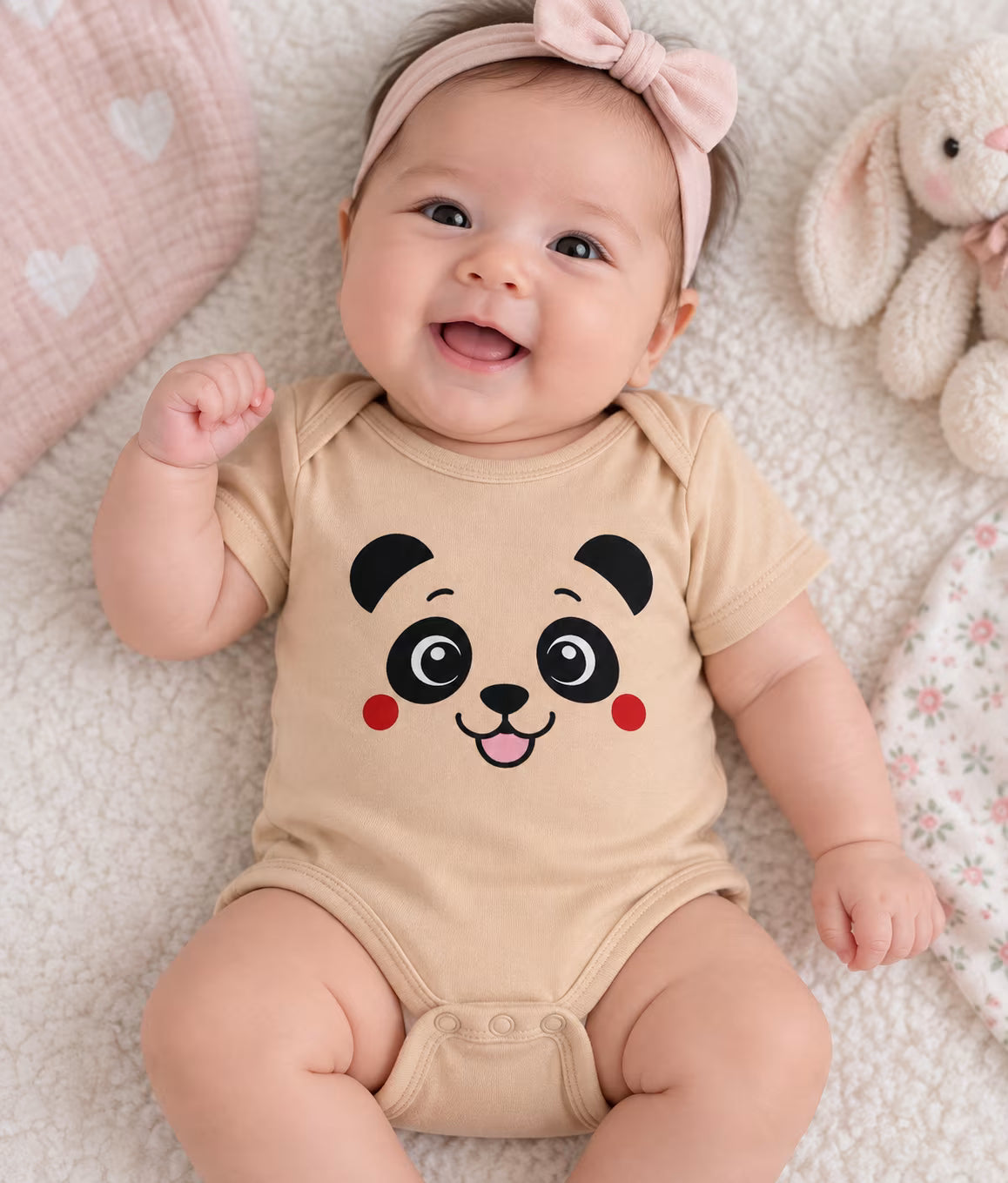 🐼 Cute Panda Cotton Baby Onesie