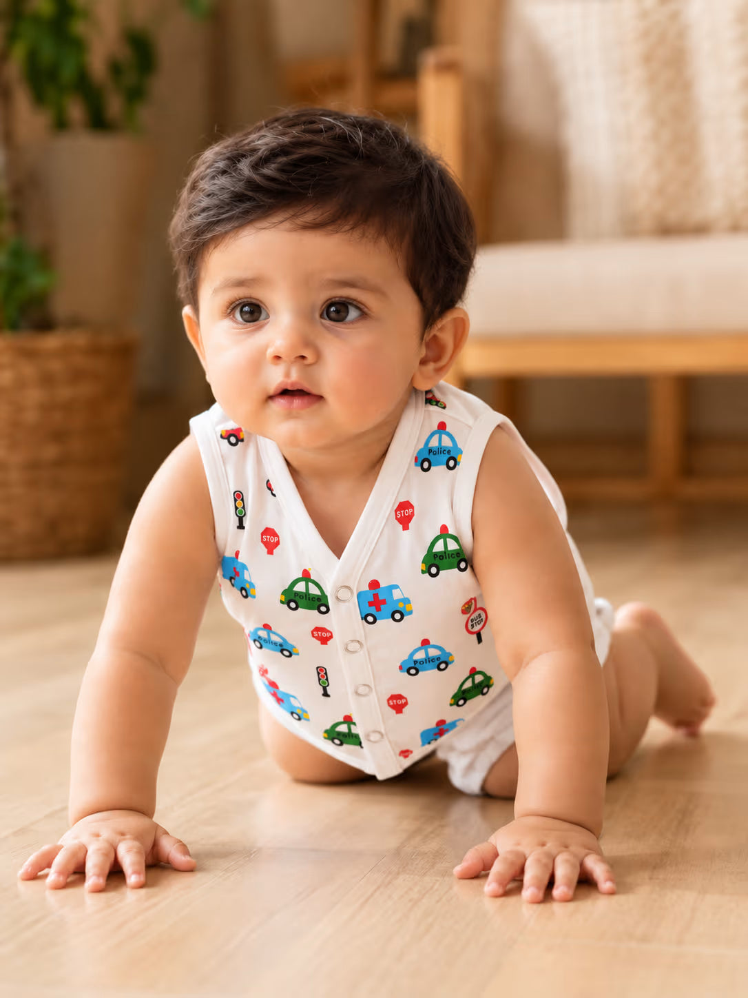🚓🚦 Little Traffic Friends Printed Baby Jabla