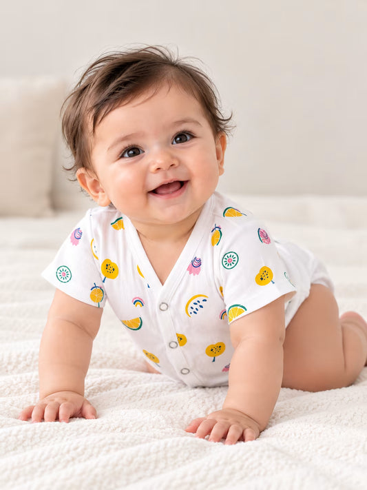🌈 Newborn Fruit Print Baby Jabla