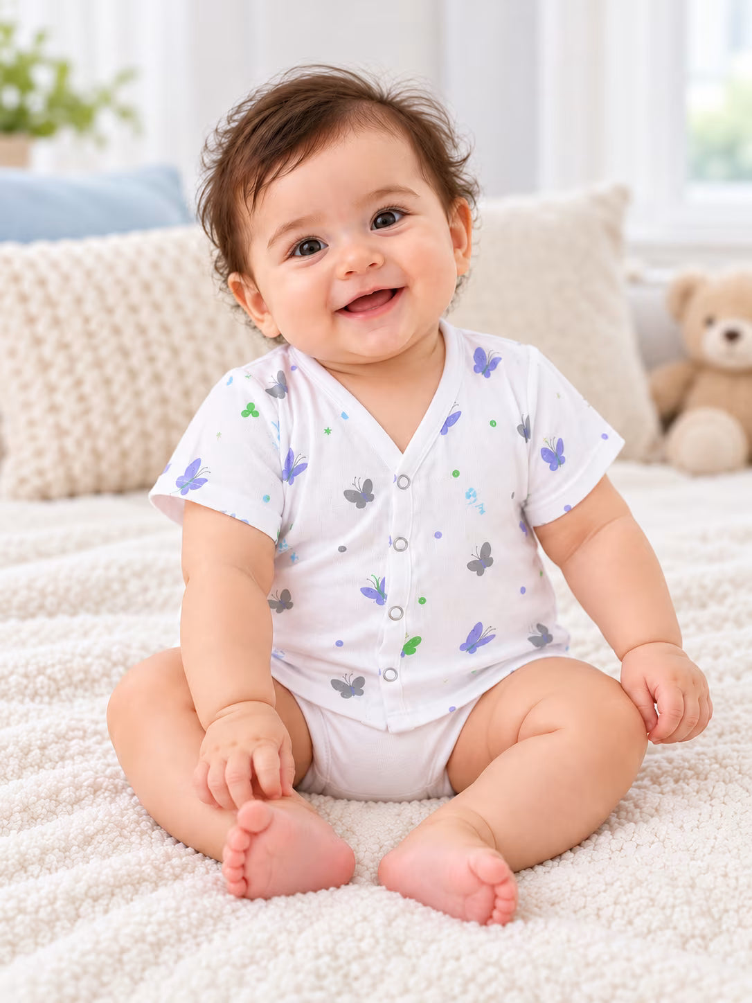 🦋 Newborn Butterfly Print Baby Jabla