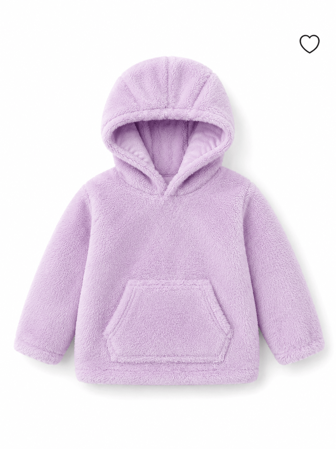💜 Lavender Cloud Kids Fur Hoodie