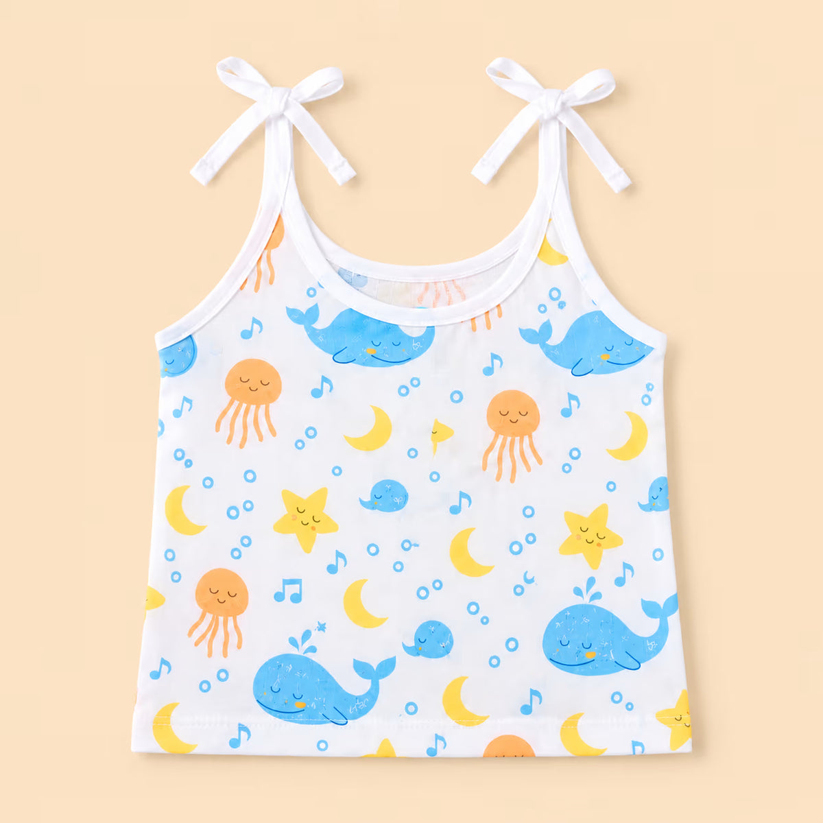 👶 Newborn Baby Ocean Animals Muslin Tie-Shoulder Jabla & Nappy Set