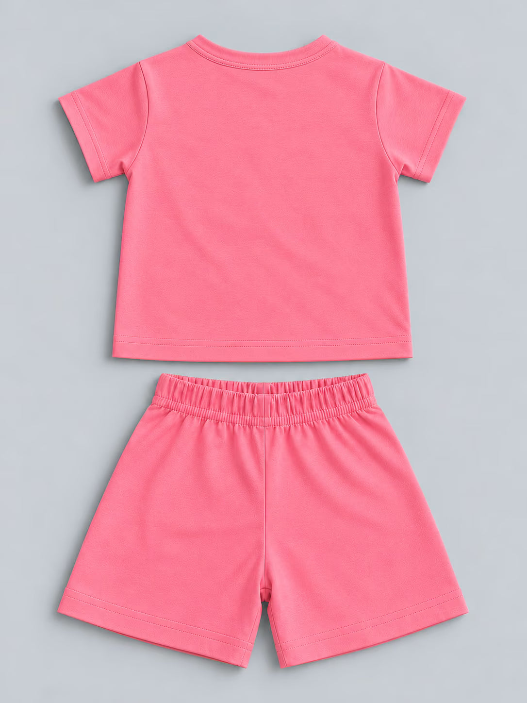 👶 Pink Dinosaur Baby Cotton Interlock T-Shirt & Shorts Set 🦕💗✨