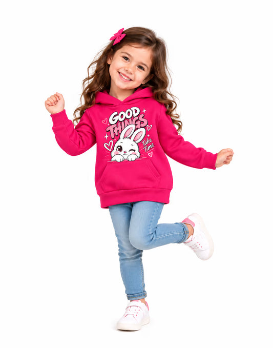 💗 Good Things Bunny Girls Hoodie