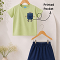 Peek-a-Boo Pocket T-Shirt & Shorts Set
