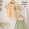 Peek-a-Boo Pocket T-Shirt & Shorts Set