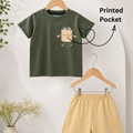 Peek-a-Boo Pocket T-Shirt & Shorts Set