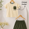 Peek-a-Boo Pocket T-Shirt & Shorts Set