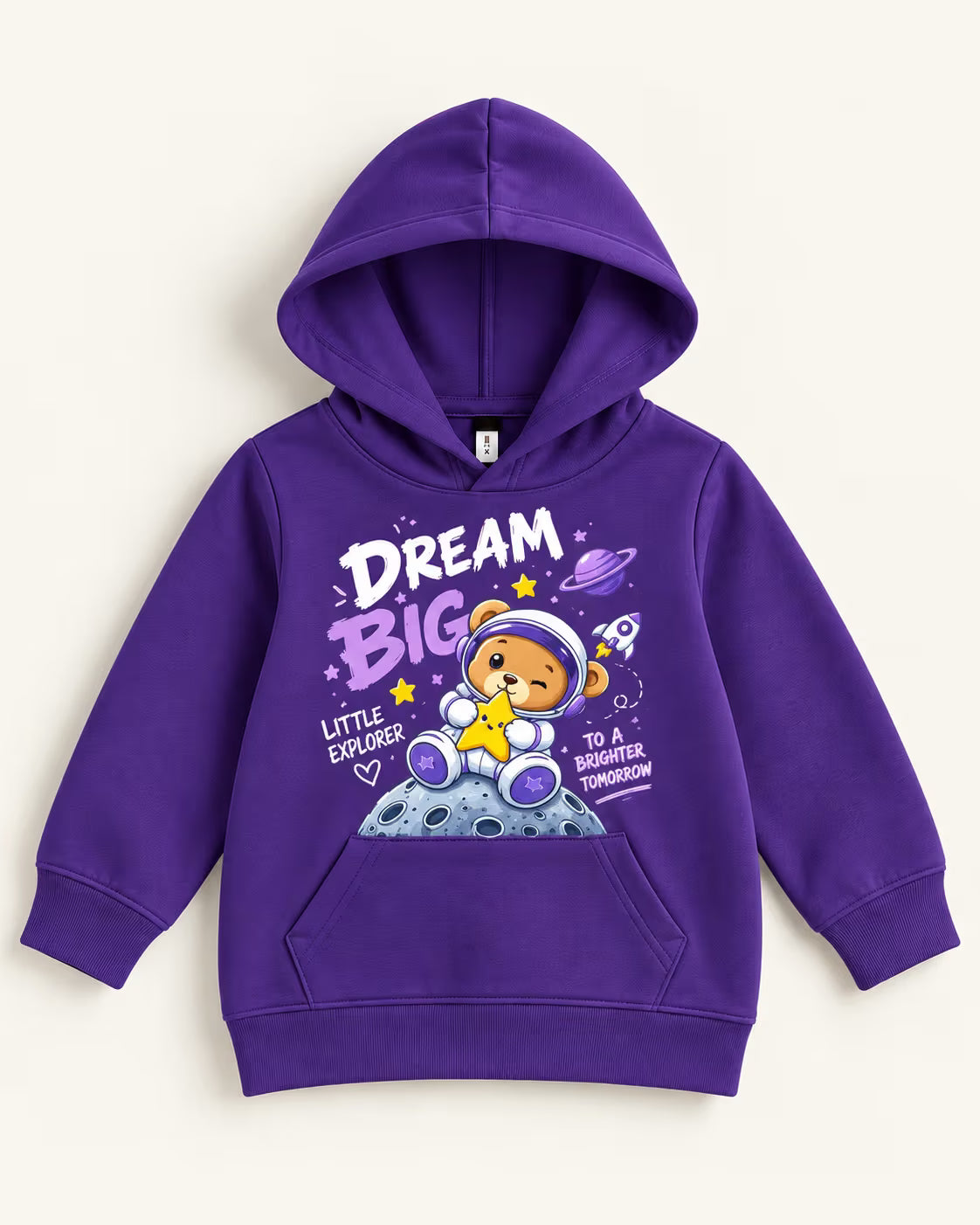 🚀 Dream Big Astronaut Bear Kids Hoodie