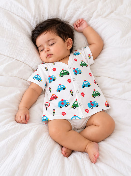 🚑🚦 Little Traffic Heroes Printed Baby Jabla