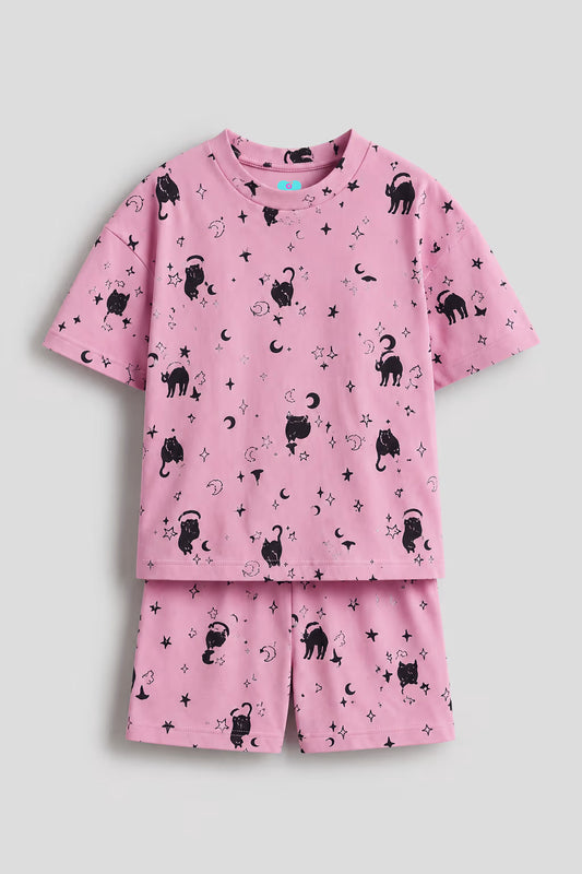 Moonlight Kitty Kids Co-Ord Set