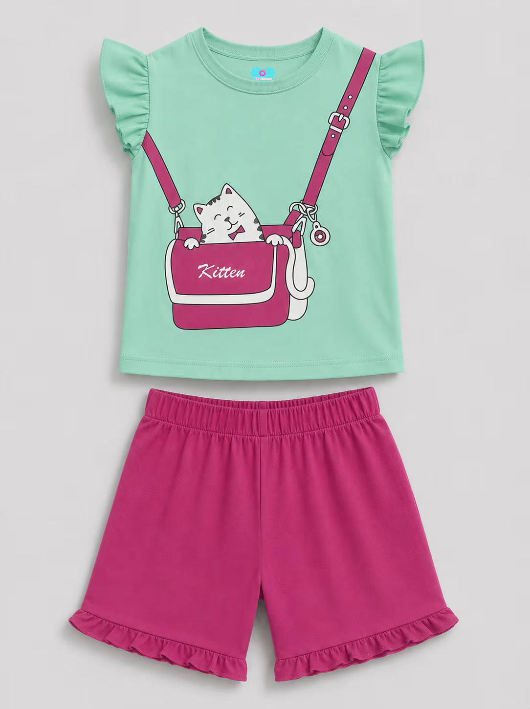 Kitty Charm Mint Co-ord Set ⭐