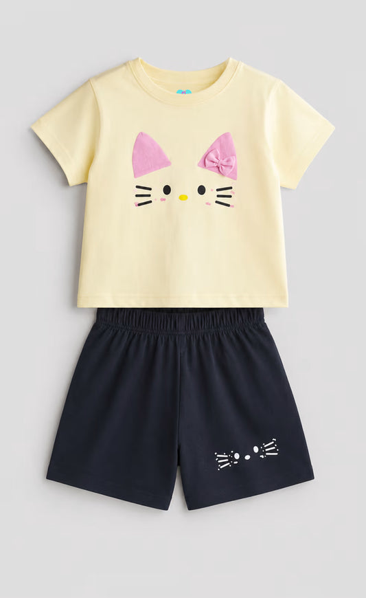 Pink Kitty Whiskers Co-ord Set