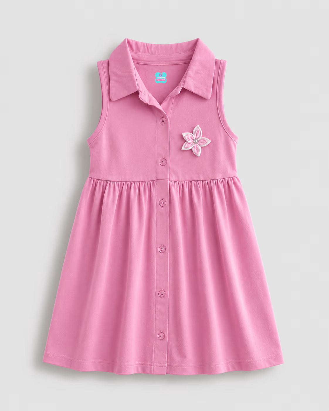 Pink Blossom Collared Dress