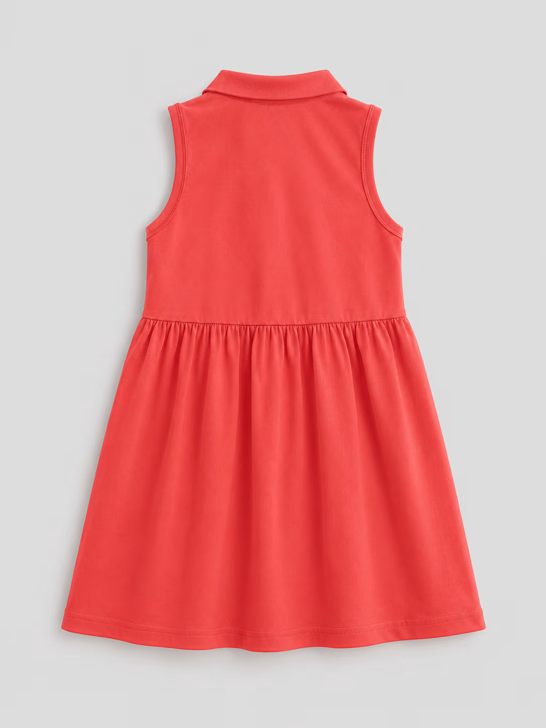Coral Blossom Collared Dress