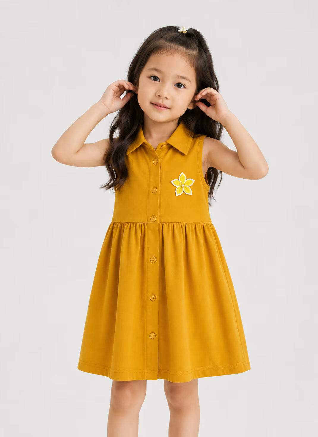 Sunny Blossom Collared Dress
