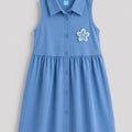 Blue Blossom Collared Dress