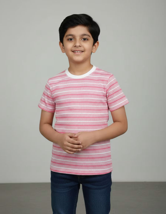 Pink Breeze Striped Tee