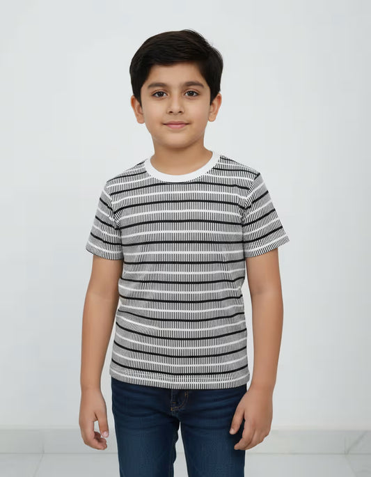 Black Pop Striped Tee